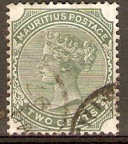 Mauritius 1883 2c Green. SG103.